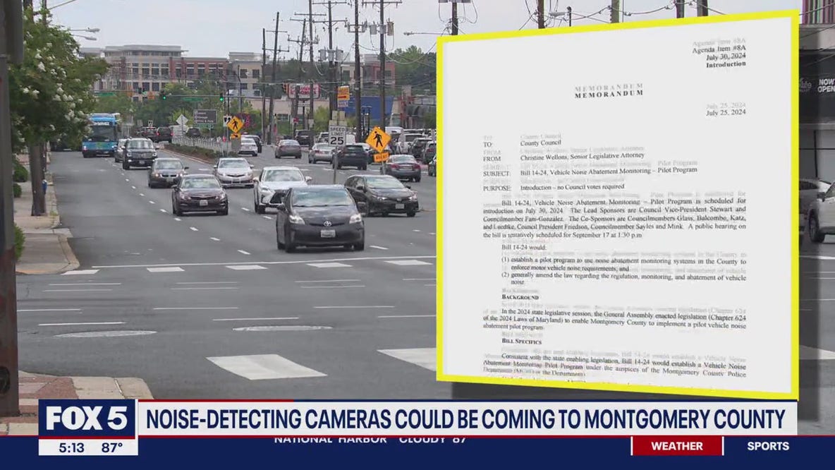 Proposed program in Montgomery County would fine drivers with excessively loud cars
